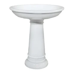 Providence Beauly White Birdbath, 22.8"
