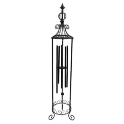 Providence Black Metal Standing Windchime, 34"