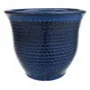Providence Blue Honeycomb Planter, Large