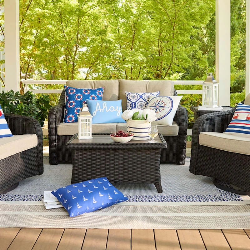 Providence Glendale Hand-Woven Rattan Outdoor Coffee Table 2 Providence Glendale Hand-Woven Rattan Outdoor Coffee Table - Image 2