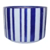 Providence Indoor Blue & White Striped Ceramic Pot, Large