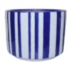 Providence Indoor Blue & White Striped Ceramic Pot, Small