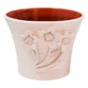 Providence Indoor Ceramic Floral Decal Garden Pot, 7"