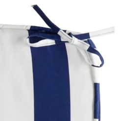 Providence Navy Blue Awning Striped Gusseted Outdoor Bench Cushion -Outdoor Corner Shop providence navy blue awning striped gusseted outdoor bench cushion 2