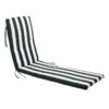 Providence Onyx Awning Striped Basic Outdoor Chaise Lounge Cushion