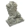 Providence Outdoor Sitting Lion On Base Statue, 19"