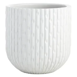Providence White Dimpled Round Pot, Large
