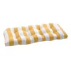 Providence Yellow Awning Striped Outdoor Wicker Settee Cushion