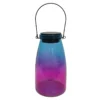 Purple Ombre Decorative LED Glass Lantern, 10"