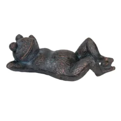 Relaxed Frog Garden Statue, 17"