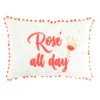 Rose All Day Pink Outdoor Throw Pillow, 13x18