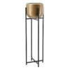 Round Bronze Metal Plant Stand, 29.7"