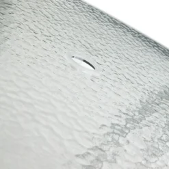 Round Water Wave Glass Top Outdoor Dining Table, White -Outdoor Corner Shop round water wave glass top outdoor dining table white 2