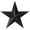 Rustic Black Metal Star Outdoor Wall Decor, 28"