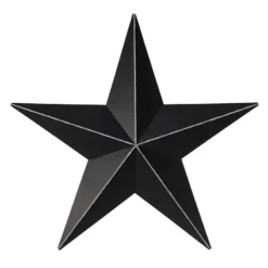 Rustic Black Metal Star Outdoor Wall Decor, 36"