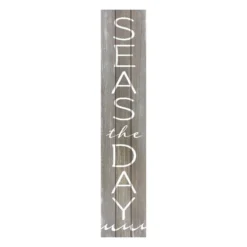 Seas The Day Outdoor Wall Sign, 12x60