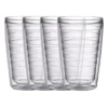 Set Of 4 Clear Double Wall Insulated Tumblers, 16oz