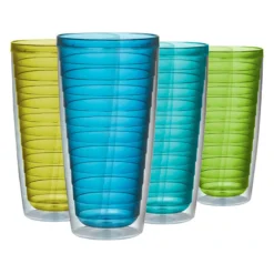Set Of 4 Cool Tone Insulated Tumblers