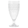 Set Of 4 Hobnail Textured Plastic Goblets