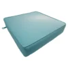 Solid Light Blue Outdoor Gusseted Deep Seat Cushion