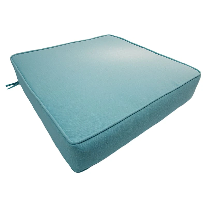Solid Light Blue Outdoor Gusseted Deep Seat Cushion 1 Solid Light Blue Outdoor Gusseted Deep Seat Cushion