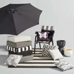 Sorvino Ash Premium Gusseted Outdoor Deep Seat Cushion -Outdoor Corner Shop sorvino ash premium gusseted outdoor deep seat cushion 2