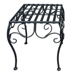 Square Black Metal Plant Stand, 12x11.5