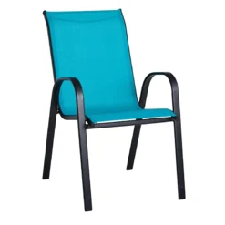 Stackable Teal Sling Patio Chair