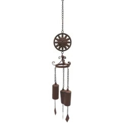 Sun Face Tiered Metal Wind Chime, 39"