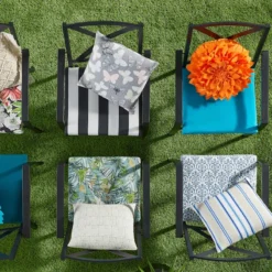 Sun Orange Petal Outdoor Throw Pillow, 18" -Outdoor Corner Shop sun orange petal outdoor throw pillow 18 2