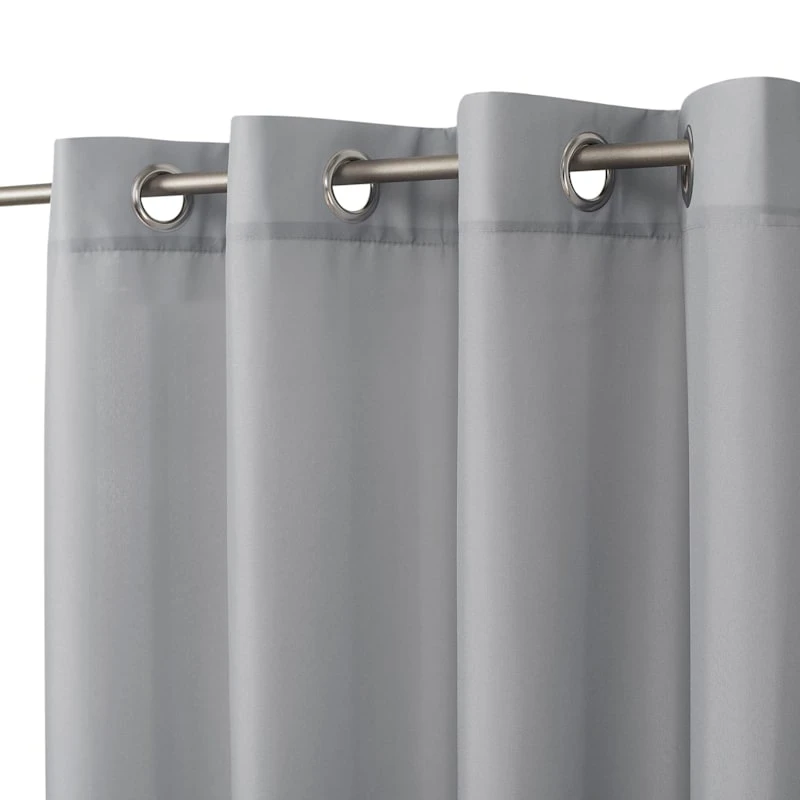 Sun Zero Darian Grey Outdoor Light Filtering Curtain Panel, 84" 2 Sun Zero Darian Grey Outdoor Light Filtering Curtain Panel, 84" - Image 2