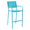 Sunny Club Blue Textilene Stackable Outdoor Barstool