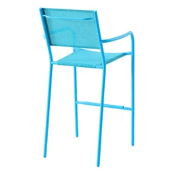 Sunny Club Blue Textilene Stackable Outdoor Barstool -Outdoor Corner Shop sunny club blue textilene stackable outdoor barstool 3