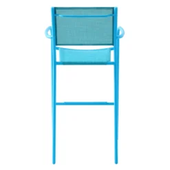 Sunny Club Blue Textilene Stackable Outdoor Barstool -Outdoor Corner Shop sunny club blue textilene stackable outdoor barstool 4