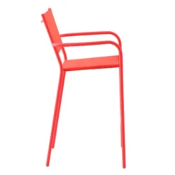 Sunny Club Coral Textilene Stackable Outdoor Barstool -Outdoor Corner Shop sunny club coral textilene stackable outdoor barstool 2