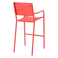 Sunny Club Coral Textilene Stackable Outdoor Barstool -Outdoor Corner Shop sunny club coral textilene stackable outdoor barstool 4