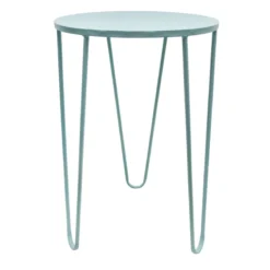 Sunny Club Light Blue Metal Plant Stand, 22x14