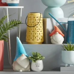 Sunny Club Outdoor Blue Terracotta Garden Gnome, 10" -Outdoor Corner Shop sunny club outdoor blue terracotta garden gnome 10 2