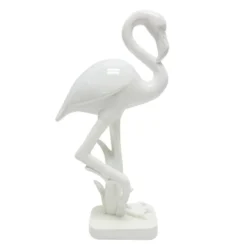 Sunny Club Outdoor White Flamingo Figurine, 14"
