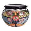 Talavera Multicolored Ceramic Planter, Large