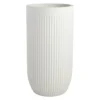 Tall Fluted Off-White Planter, 33"