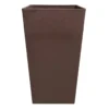 Tall Square Brown Planter, 21"