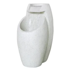 Tall White Fountain, 25"