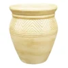 Tall Yellow Bohemian Clay Pot, 8"