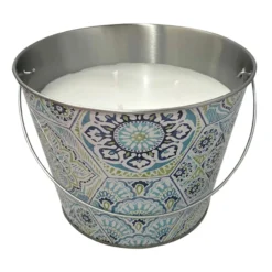 Teal Calista Citronella Bucket Candle, 28oz