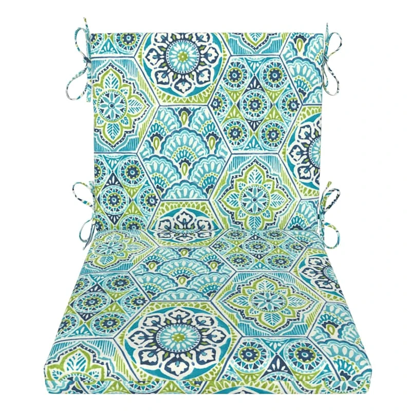 Teal Calista Outdoor Hinged Seat Cushion 2 Teal Calista Outdoor Hinged Seat Cushion - Image 2