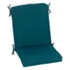 Teal Canvas Outdoor Hinged Seat Cushion