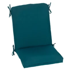 Teal Canvas Outdoor Hinged Seat Cushion