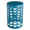 Teal Chevron Metal Garden Stand, 20"