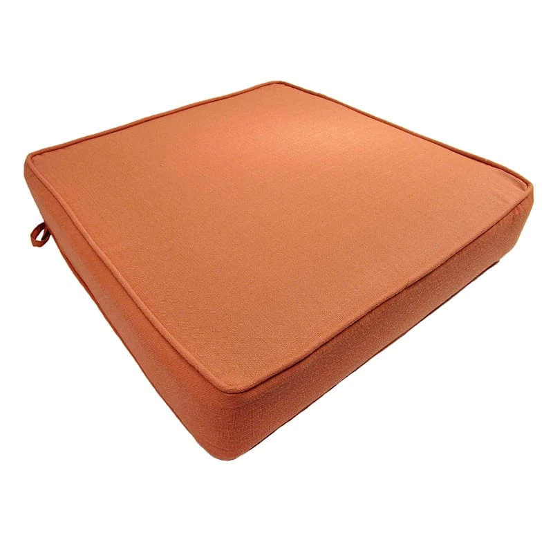 Terracotta Outdoor Gusseted Deep Seat Cushion 1 Terracotta Outdoor Gusseted Deep Seat Cushion